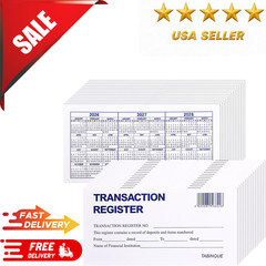 24 PCS Check Registers for Personal Checkbook, Easy to Read Checkbook Register