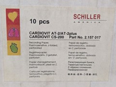 Schiller America 2.157-017 thermosensitive z-fold perforated ECG recording paper