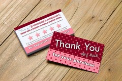 for eBay Seller Thank You For Your Purchase Cards Notes Pink Set 50 250 500 1000