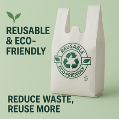 White T-Shirt Grocery Bags 1/6 Large – Extra Heavy Duty 21×11.5×6.5 – Bulk Packs