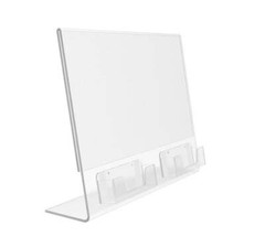 24 PCS Gift Card Display with 2 Acrylic Pockets 11 x 8.5 Slide-in Sign Holder