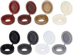 GORGECRAFT 1 Box 200Pcs 8 Colors Hinged Screws Cover Caps Fold Snap Covers Plast