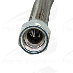 Flexible Stainless Steel Hose for High Pressure Steam Service [1/2″ NPT x 36″ L]