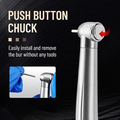 10x Triple Water Spray Dental High Speed Handpiece Push Button 4 Holes Autochuck