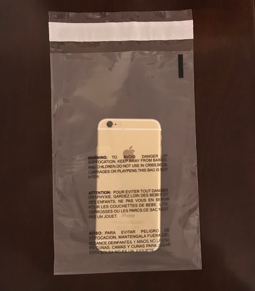 Clear Poly Suffocation Warning Self Seal FBA Bags Free Shipping