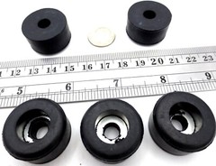 Screw On Rubber Bumper Pad Foot For #14, 1/4″Screw Bolt Hole, 1″ Pad 9/16″ Tall