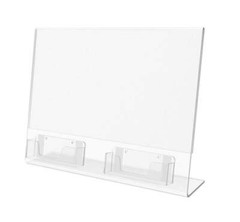 24 PCS Gift Card Display with 2 Acrylic Pockets 11 x 8.5 Slide-in Sign Holder