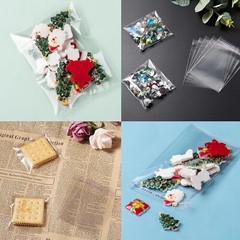 100 Clear Resealable OPP Plastic Bags 6×9 Inches, Self Sealing for Food Storage
