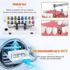 Dental Universal Implant Prosthetic Kit Torque Wrench Screw Drivers Remover USA