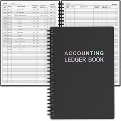 Accounting Ledger Book – A5 Check Register for Small Businesses & Personal Use