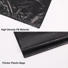 Heavy Duty Plastic Grocery Bags 100 Pack with Handles 12.6×6.5×21 Retail Bags