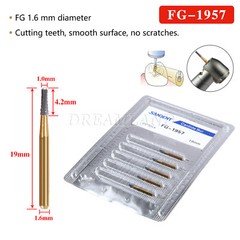 5PCS/Pack FG-1957 High Speed Dental Tungsten Steel Crown Metal Cutting Burs