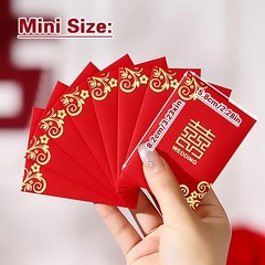 Mini Chinese Wedding Red Envelopes, Approximately 45 Pack, Traditional Floral…