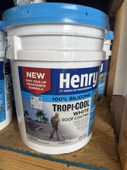Roof Paint – 887 Tropi-Cool White 100% Silicone Reflective Roof Coating 4.75 gal