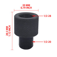 Male 1/2-20 to Female 1/2-28 Adapter Or Female 1/2-20 UNF to Male 1/2-28 UNEF