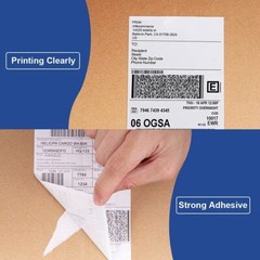 500 4×6 Fanfold Direct Thermal Shipping Labels for Zebra, Rollo, MUNBYN Printers