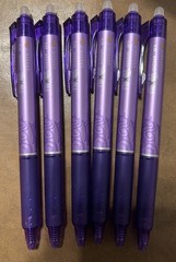 30ct Pilot FriXion Clicker Pens Purple 0.5mm Erasable Gel Retractable Fine Point