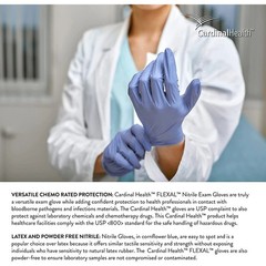 Disposable Nitrile Gloves, M, Non‑Sterile, Powder‑Free, Latex‑Free, 1 Box of 200