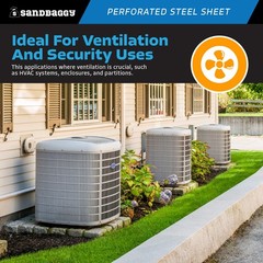 Sandbaggy Perforated Steel Sheet 12″ x 12″ – Perforated Metal Sheet – 20 Gauge