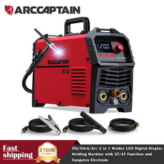 ARCCAPTAIN TIG Welder 200A High Frequency 110v/220v Dual Voltage TIG/Stick/Arc