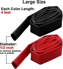 2 Pcs 1/2 inch Diameter Adhesive Lined Heat Shrink Tubing 4FT (1/2″, 2 Pcs)