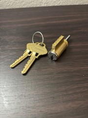 Schlage 21-020 Gold Brass Cylinder for ALX PC Series Locks, Commercial, 2 Keys