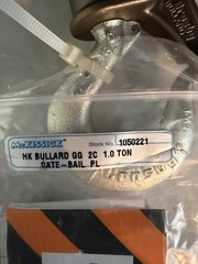CROSBY 1050221 HOOK HK BULLARD GG 2C 1.0 TON Gate – Bail PL, New