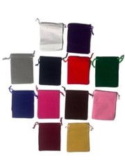 (10 PACK) VELVET BAGS 4″ x 3.5″ plush party favor wedding gift jewelry pouch