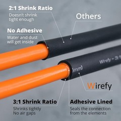 Heat Shrink Tubing Variety Pack – 180 Pcs with Strong Adhesive for Lasting Seal