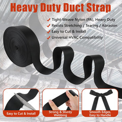 148Ft HVAC Duct Strap, Tight-Weave Nylon Duct Support Webbing, Heavy Duty Duct H