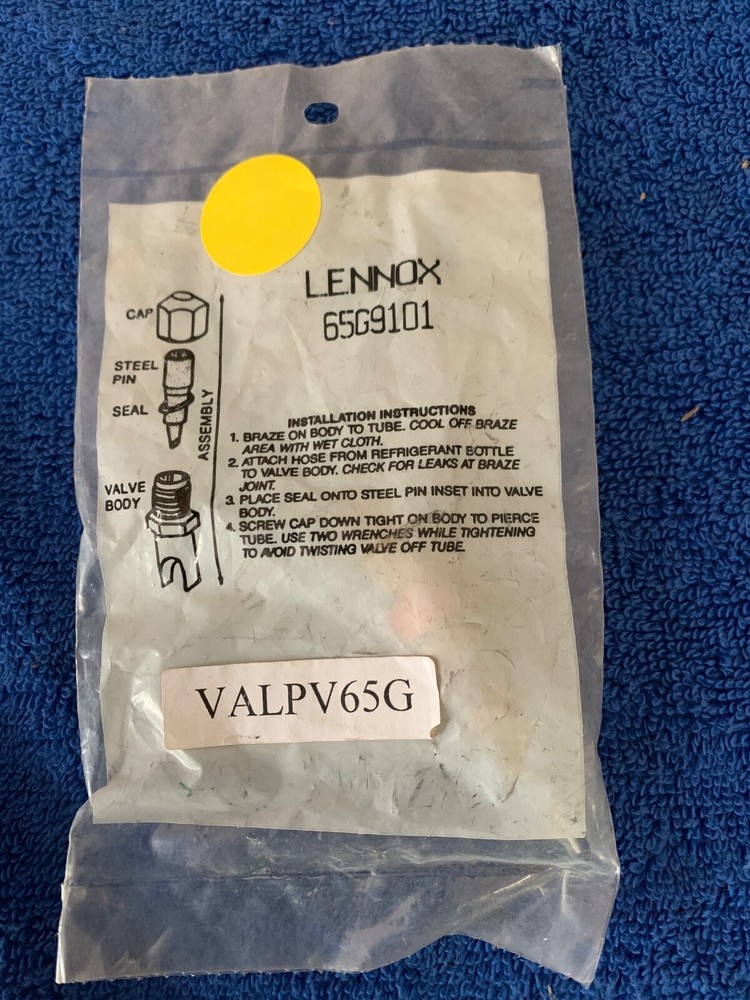 New Lennox OEM 65G9101 Braze On Self Piercing Copper Saddle Valve for 3/8″ Tube