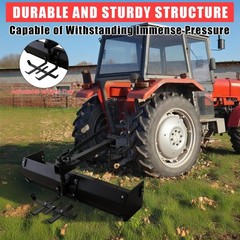 42″ Tow Behind Box Blade Scraper Steel Hitch Tow for Yard ATV UTV Tractor Mower