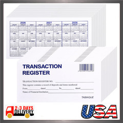 24 PCS Check Registers for Personal Checkbook, Easy to Read Checkbook Register