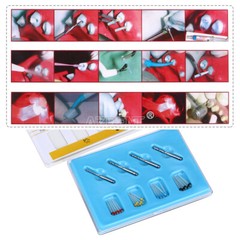 USPS AAA Dental Fiber Post Resin High-intensity Screw Thread Glass +4*Drills FDA