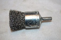 USA made 1-1/8″ Wire Crimp Brush 1/4″ Shaft 22,000 RPM’s