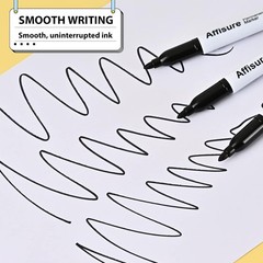Affisure Permanent markers, 100 packs permanent 1 Count (Pack of 100), Black