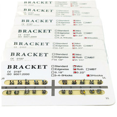 36 Type Dental Monoblock Brackets Mini/Standard Roth/MBT/Edgewise 018/022 Hooks