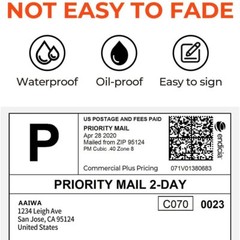 4000-20000 Labels Fanfold 4×6 Direct Thermal Label Shipping Zebra ZP450 ZP505