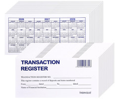 24 PCS Check Registers for Personal Checkbook, Easy to Read Checkbook Register