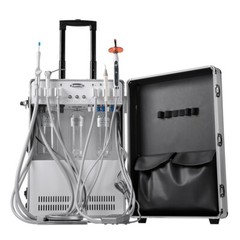 FDA Portable Dental Mobile Delivery Unit With Air Compressor Strong Suction 4H