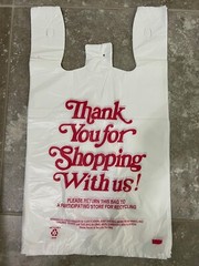 1000 HDPE Large T-Shirt Plastic Shopping Bags 11.5″x6.5″x21″ 15 MIC