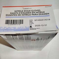 Disposable Nitrile Gloves, M, Non‑Sterile, Powder‑Free, Latex‑Free, 1 Box of 200