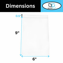6″ x 9″ Heavy Duty 6 MIL Resealable Zip Top Lock 6×9 Clear Plastic Bags 2000