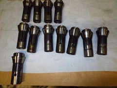 Lot of 12 S & M TF25 HEX, Round, Square Collets Southwick & Meister S&M