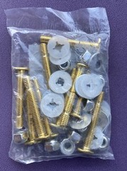 Global Brass toilet Bolt 2.25″x5/16″ Pack Of 10 (5SETS)