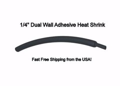 (25 Black / 25 Red) 1/4″ / 6.4mm 3:1 Heat Shrink Tubing Adhesive Lined Dual Wall