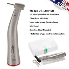 DT Dental 1:5 Mini Head Fiber Optic Contra Angle Handpiece LED Stainless Steel