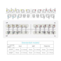 10X AZDENTDental Orthodontics Metal Bracket Braces Standard Roth.022 Hooks 345