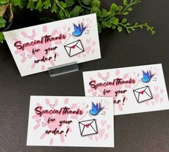 Business Cards Small Business, Blue Bird Special Thanks Your Order 3.5″ x 2″