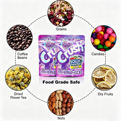 Smell Proof 3.5g Stand Up Mylar Bags Zipper Candy Holographic Foil Bags 100pcs